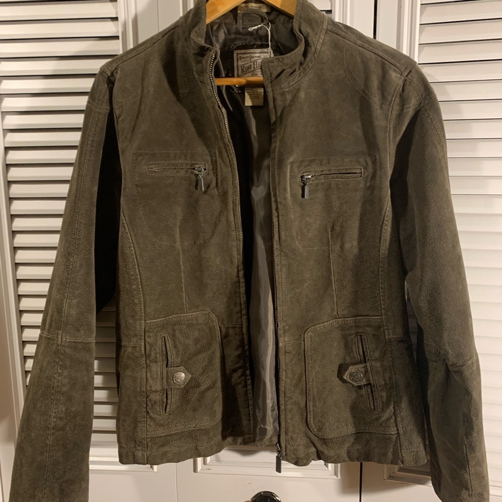 Vintage Ruff Hewn Genuine Leather women large green